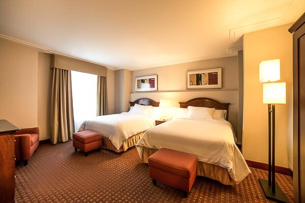 The Double Queen Room offer two queen size beds.